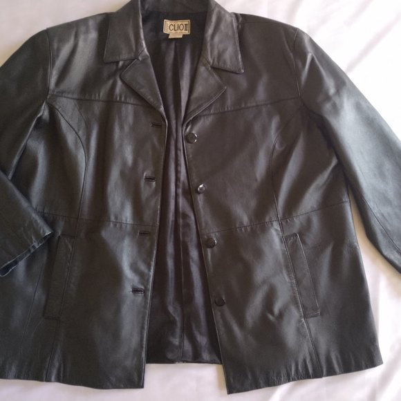 Clio ll Other - Vintage Black Leather Jacket Clio ll Unisex sz 3X